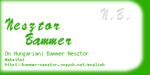 nesztor bammer business card
